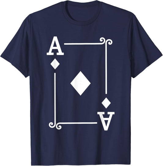 Playing Cards Costume - Ace Diamonds Card - Ace Card T-Shirt - T-Shirt | Navy