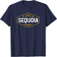 Sequoia National Park Shirt Vintage Tree Hexagon Badge Hike T-Shirt - T-Shirt | Navy
