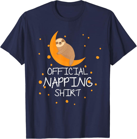 Official napping Shirt cute sloth T-Shirt - T-Shirt | Navy