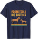 Kids Promoted to Big Brother Baby Announcement - Horse Mare Pony T-Shirt - T-Shirt | Navy