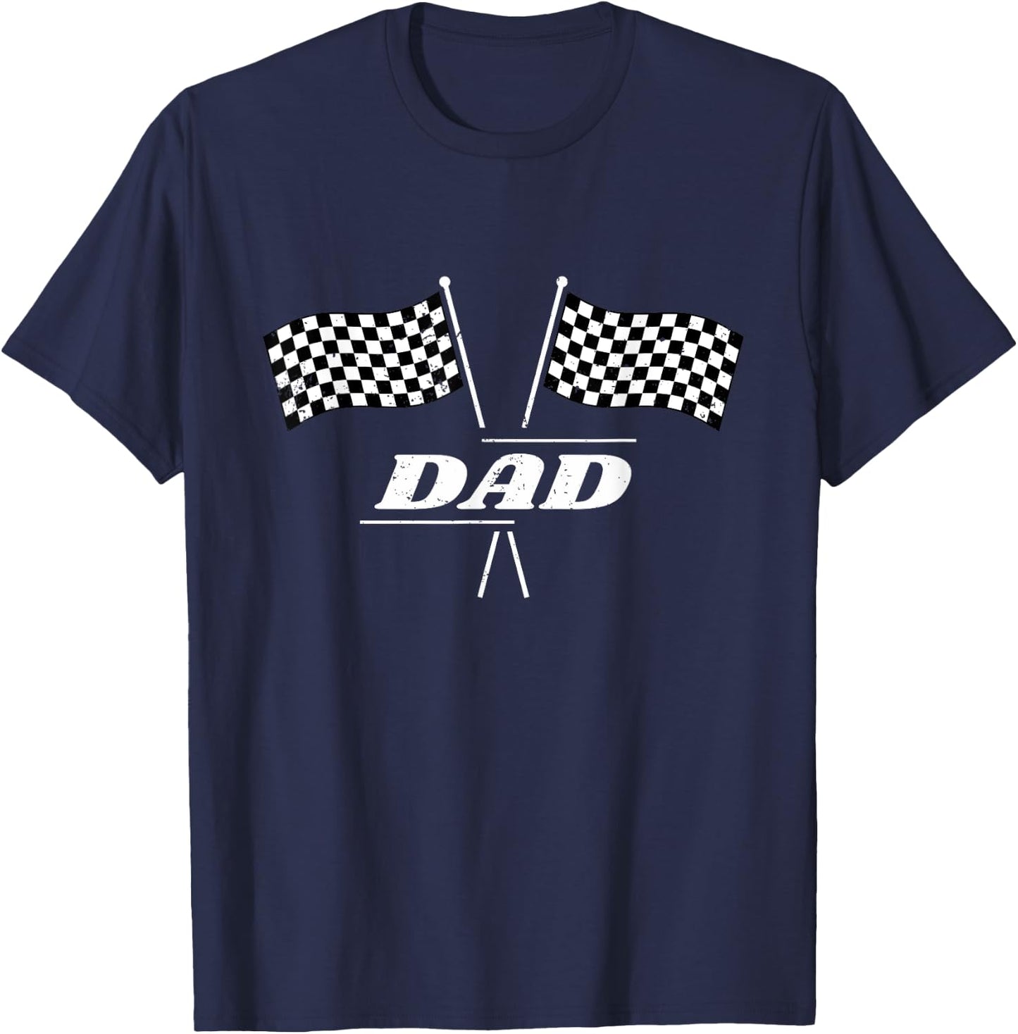 Pit Crew Dad Racing Car Family Matching Birthday Party T-Shirt - T-Shirt | Navy