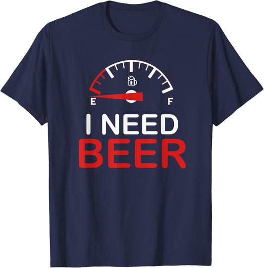 I Need Beer T-Shirt - T-Shirt | Navy
