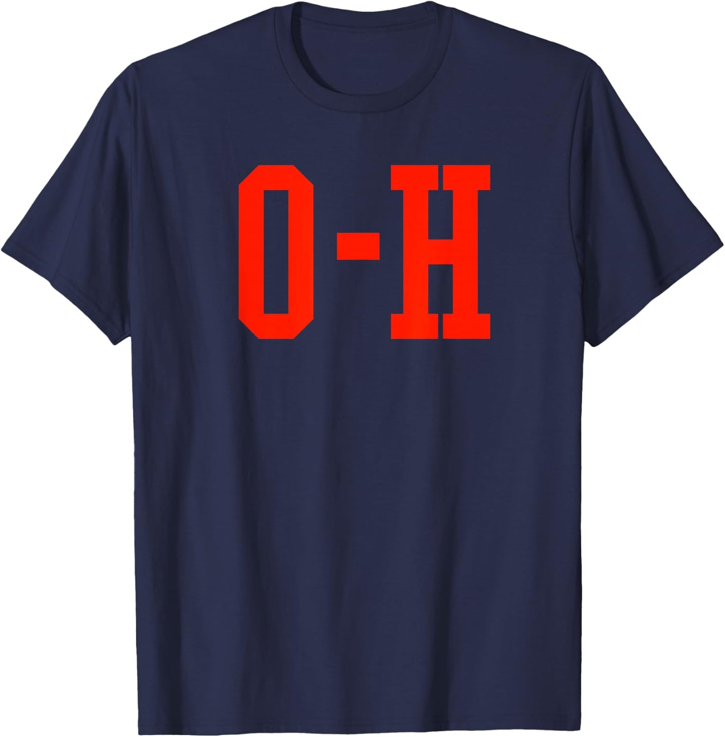 Cool Couples, Best Friends O-H Half of I-O Ohio Scarlet Gear T-Shirt - T-Shirt | Navy