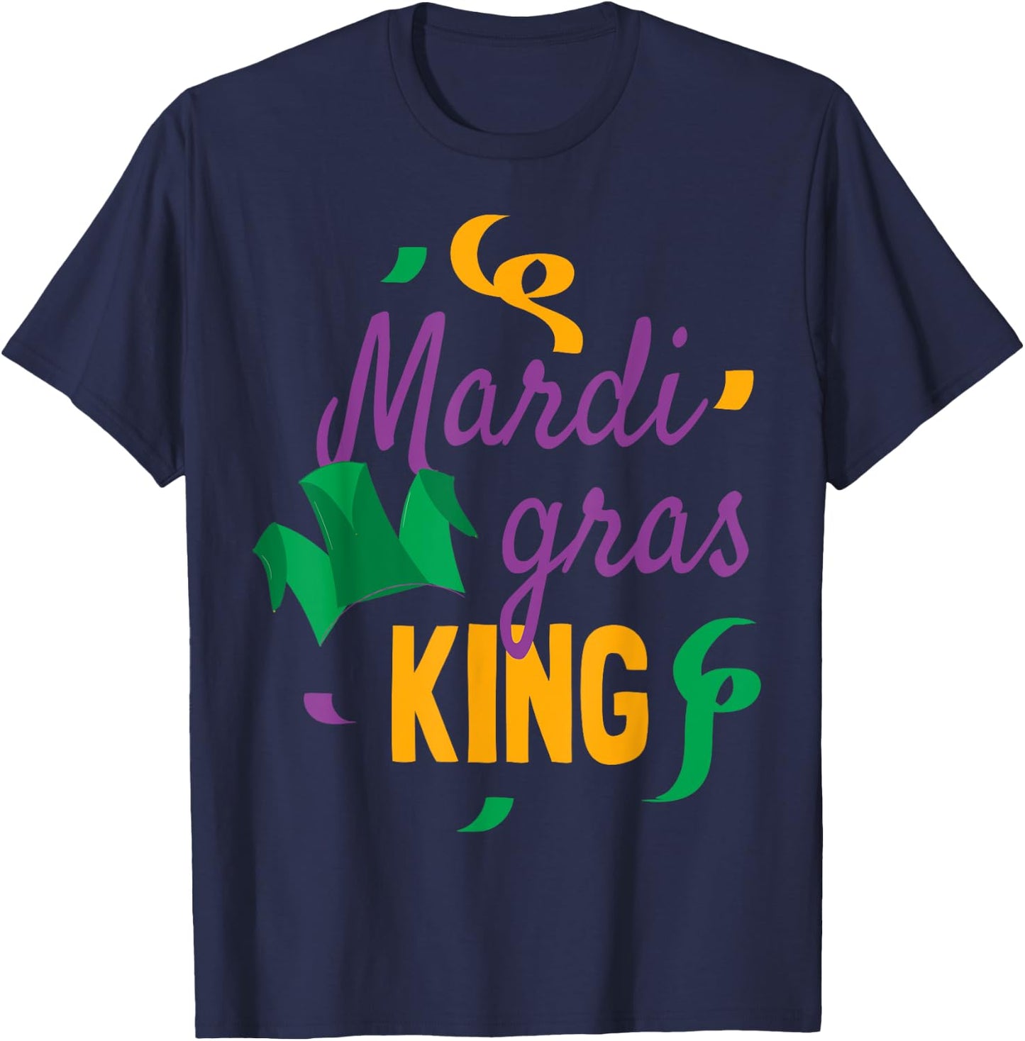 Mardi Gras King T-Shirt - T-Shirt | Navy
