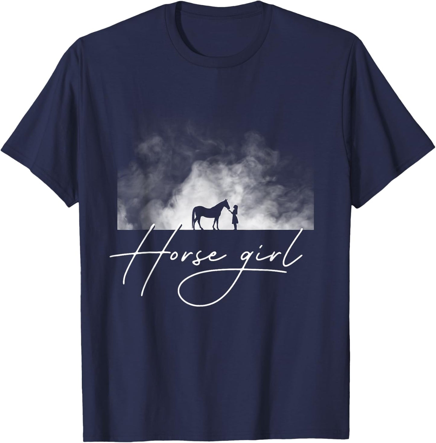 Horse Girl Horseback Riding Apparel - Horse T-Shirt - T-Shirt | Navy