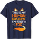 Lovely Face Happy This Is My Human Costume I'm Really A Fox T-Shirt - T-Shirt | Navy