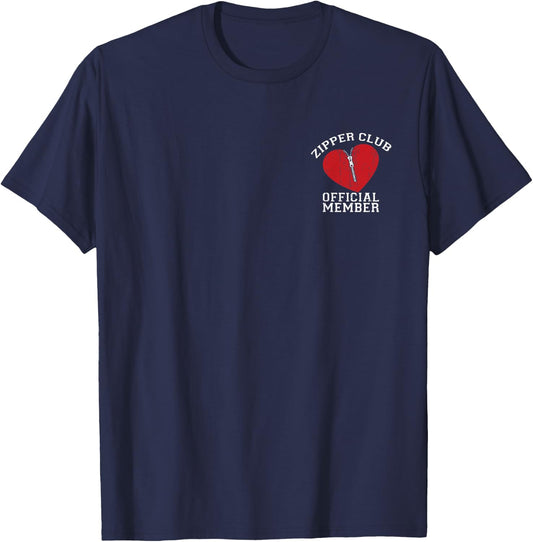 Zipper Club Open Heart Surgery Recovery Novelty T-Shirt - T-Shirt | Navy