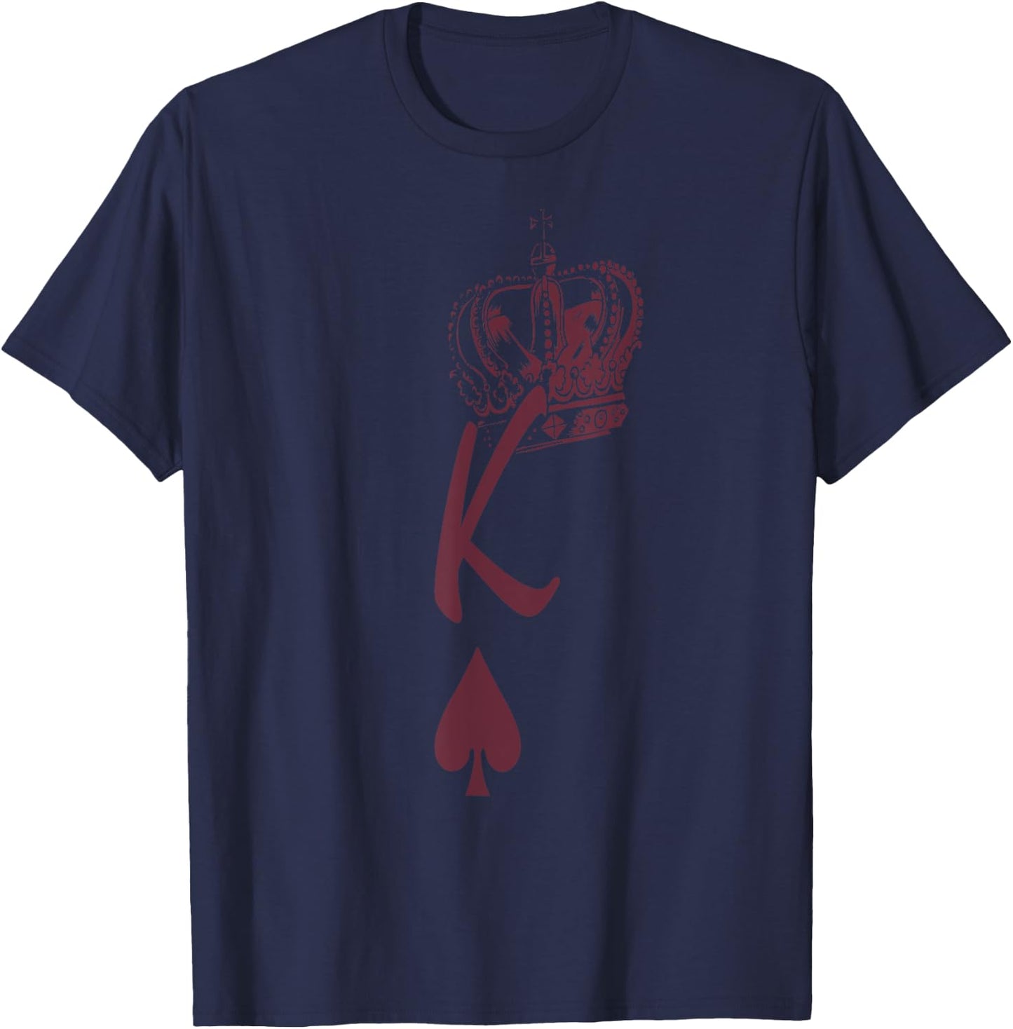 King of Hearts Poker Players, King of Hearts Men Valentine's T-Shirt - T-Shirt | Navy