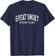 Retro Great Smoky Mountains National Park Hiking T-Shirt - T-Shirt | Navy