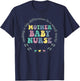 groovy Mother Baby Nurse Postpartum Mom Baby Nursing T-Shirt - T-Shirt | Navy