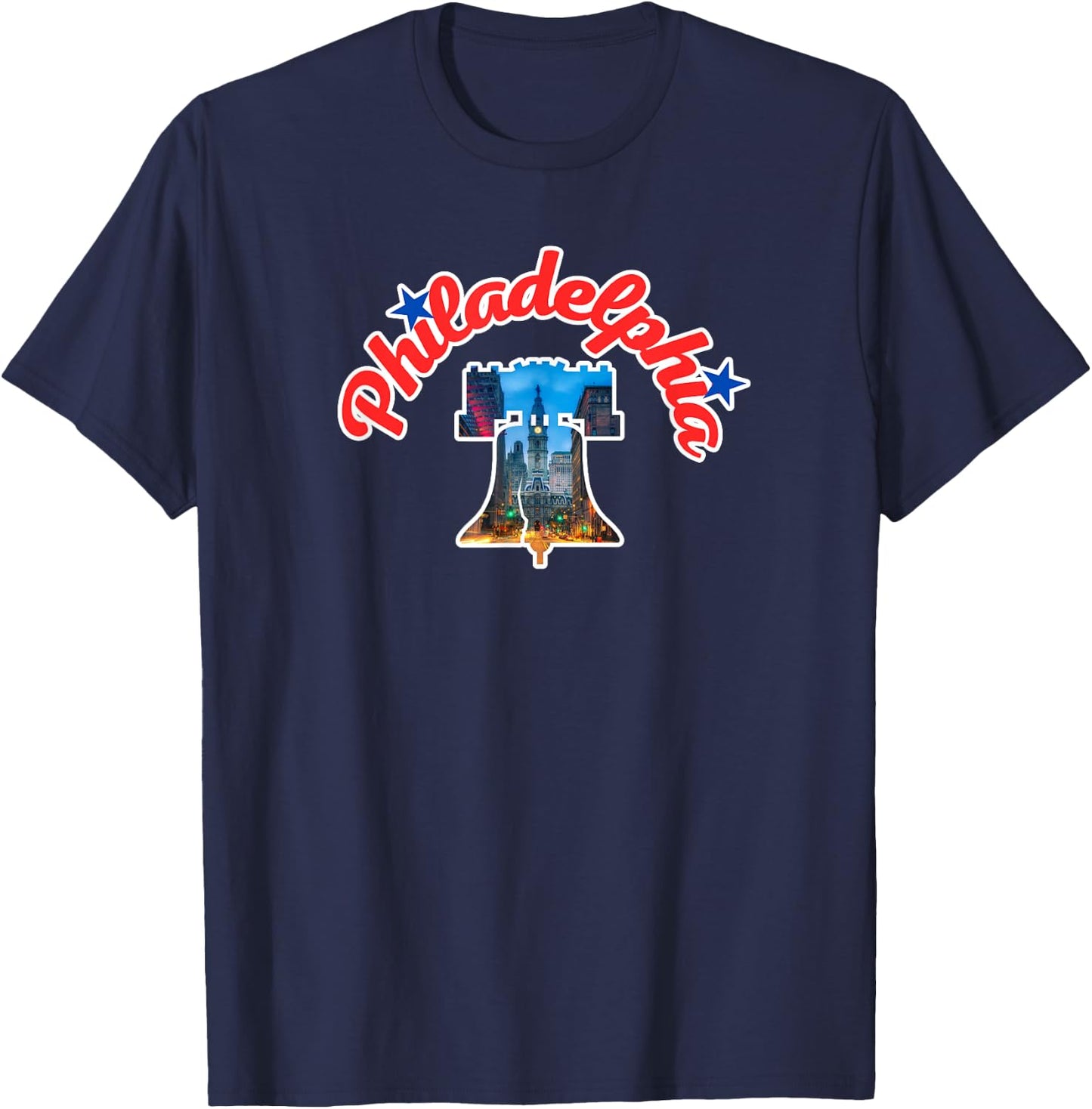 Philadelphia Philly Liberty Bell Patriotic Vacation Souvenir T-Shirt - T-Shirt | Navy