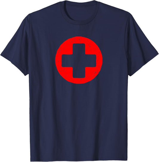 Lifeguard Paramedic Nurses Red T-Shirt - T-Shirt | Navy