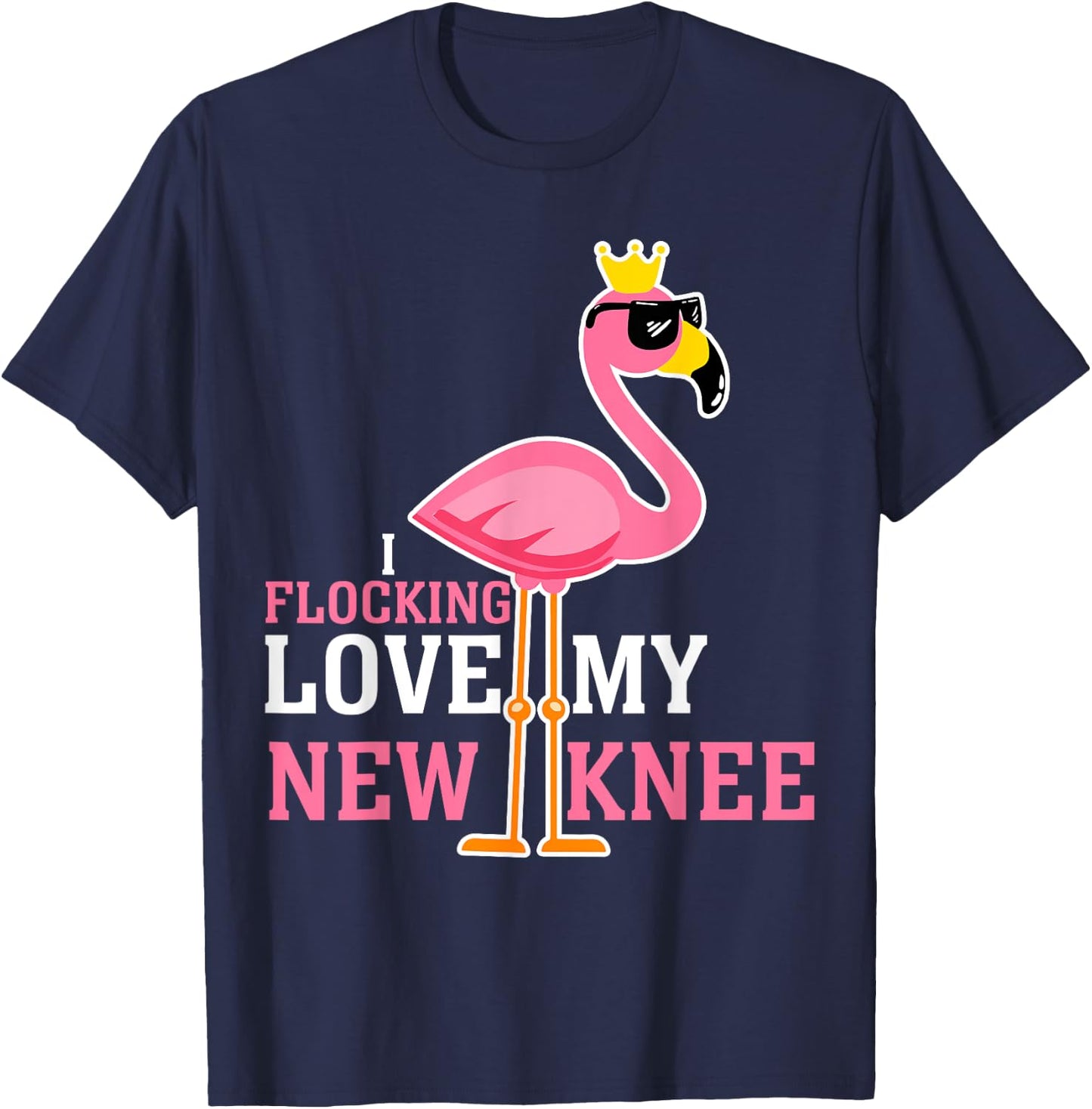 Funny Knee Replacement Surgery Get Well Soon Joke Gag Outfit T-Shirt - T-Shirt | Navy