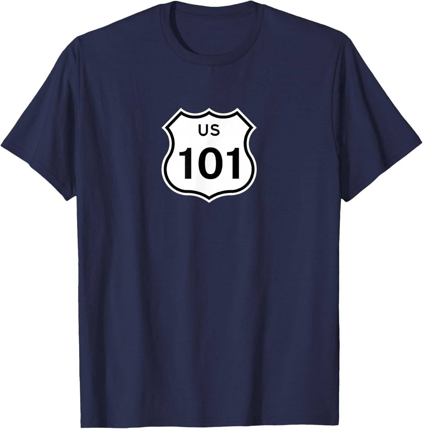 Highway Sign - US Route 101 T-Shirt - T-Shirt | Navy