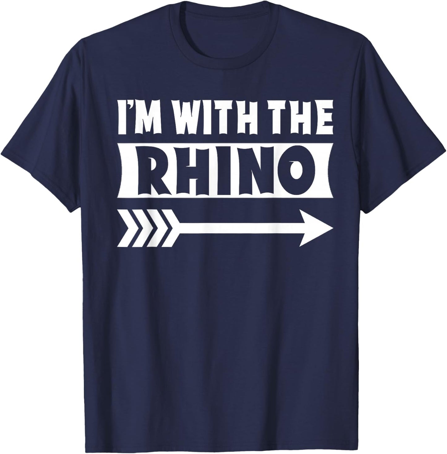 I'm With The Rhino Halloween Costume Rhino Halloween T-Shirt - T-Shirt | Navy