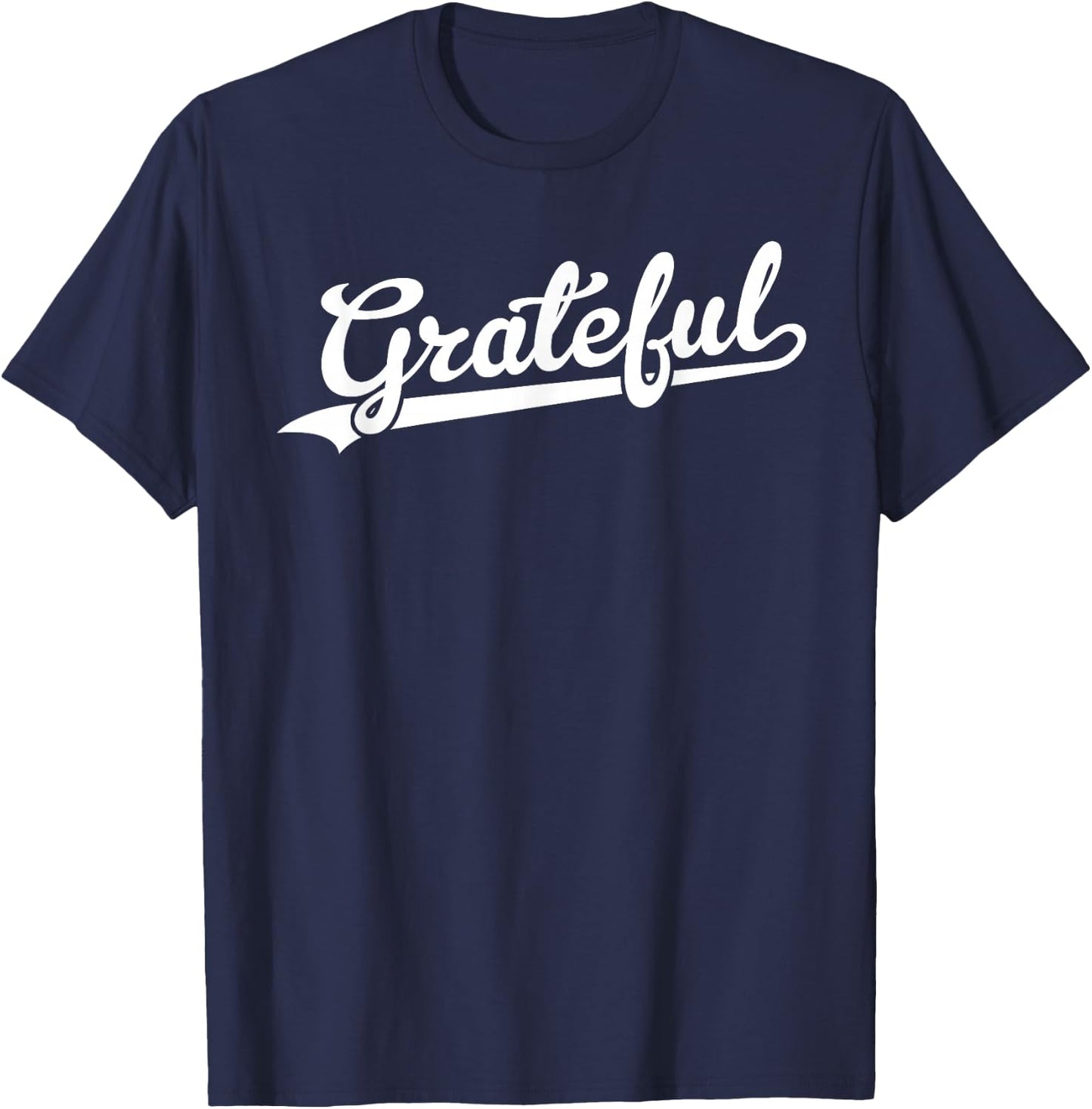 Grateful Baseball Script T-Shirt - T-Shirt | Navy