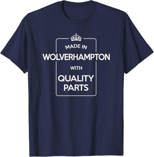 Made In Wolverhampton. Funny Retro T-Shirt - T-Shirt | Navy