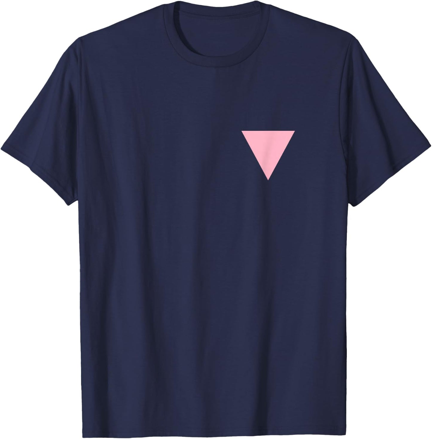 Gay Pride Small Pink Triangle T-Shirt - T-Shirt | Navy