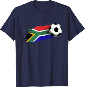 South Africa Flag Jersey South African Soccer Team T-Shirt - T-Shirt | Navy