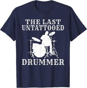 The last untattooed Drummer T-Shirt - T-Shirt | Navy