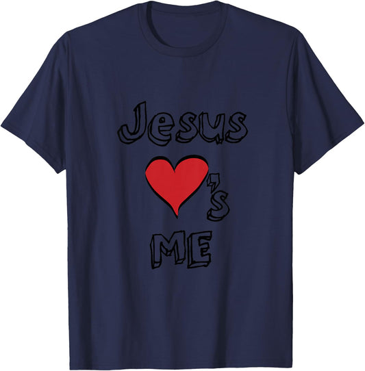 Jesus Loves Me Heart Boys Girls Youth Toddler Christian God T-Shirt - T-Shirt | Navy