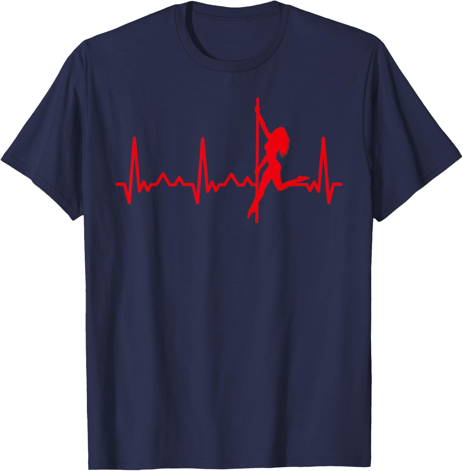 Heartbeat Fitness Pole Dance T-Shirt - T-Shirt | Navy