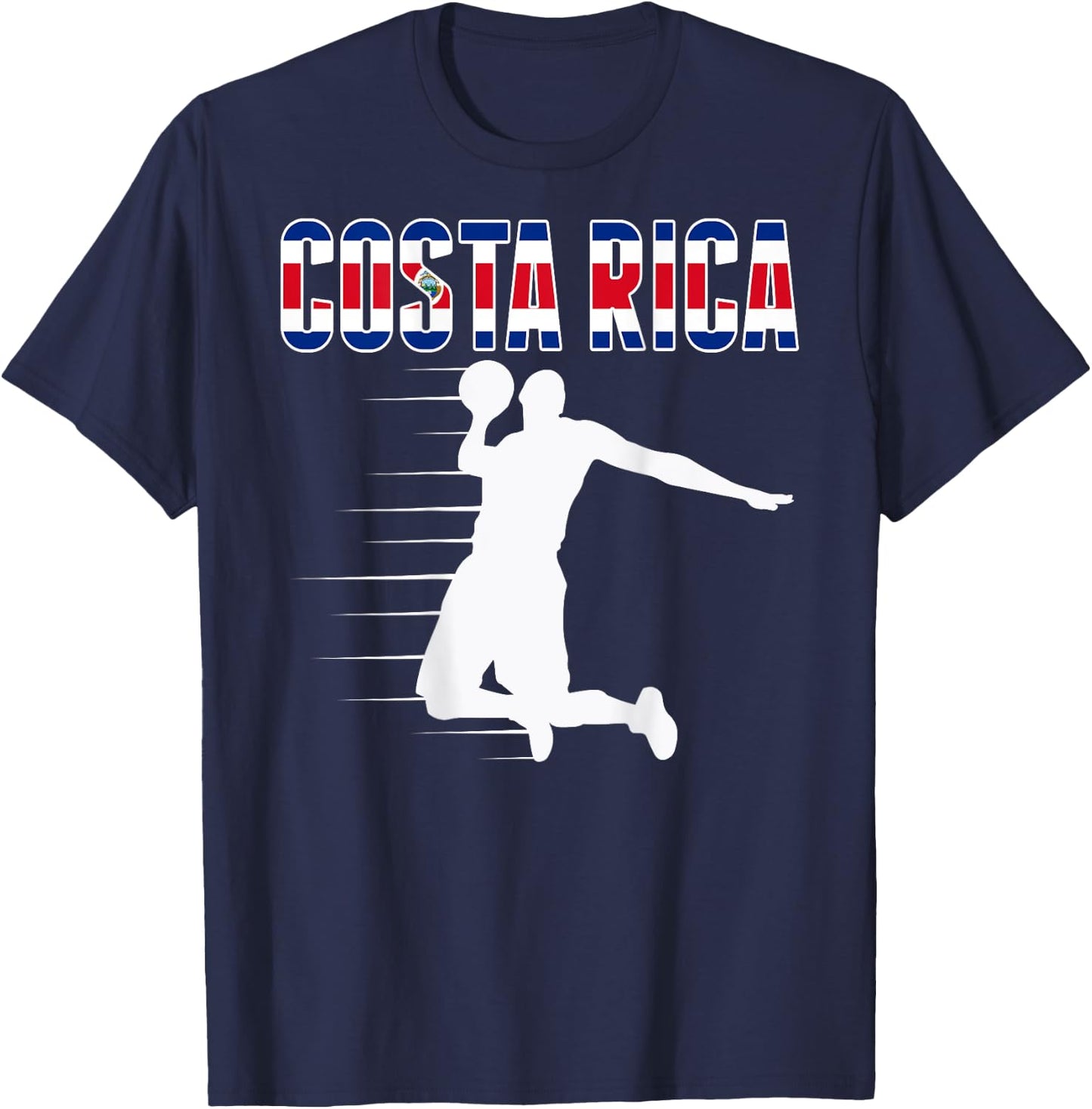 Costa Rica Basketball Fans Jersey - Costa Rican Flag Sport T-Shirt - T-Shirt | Navy