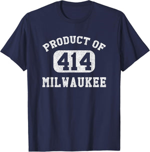 Milwaukee Wisconsin Vintage Retro Area Code T-Shirt - T-Shirt | Navy