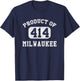 Milwaukee Wisconsin Vintage Retro Area Code T-Shirt - T-Shirt | Navy
