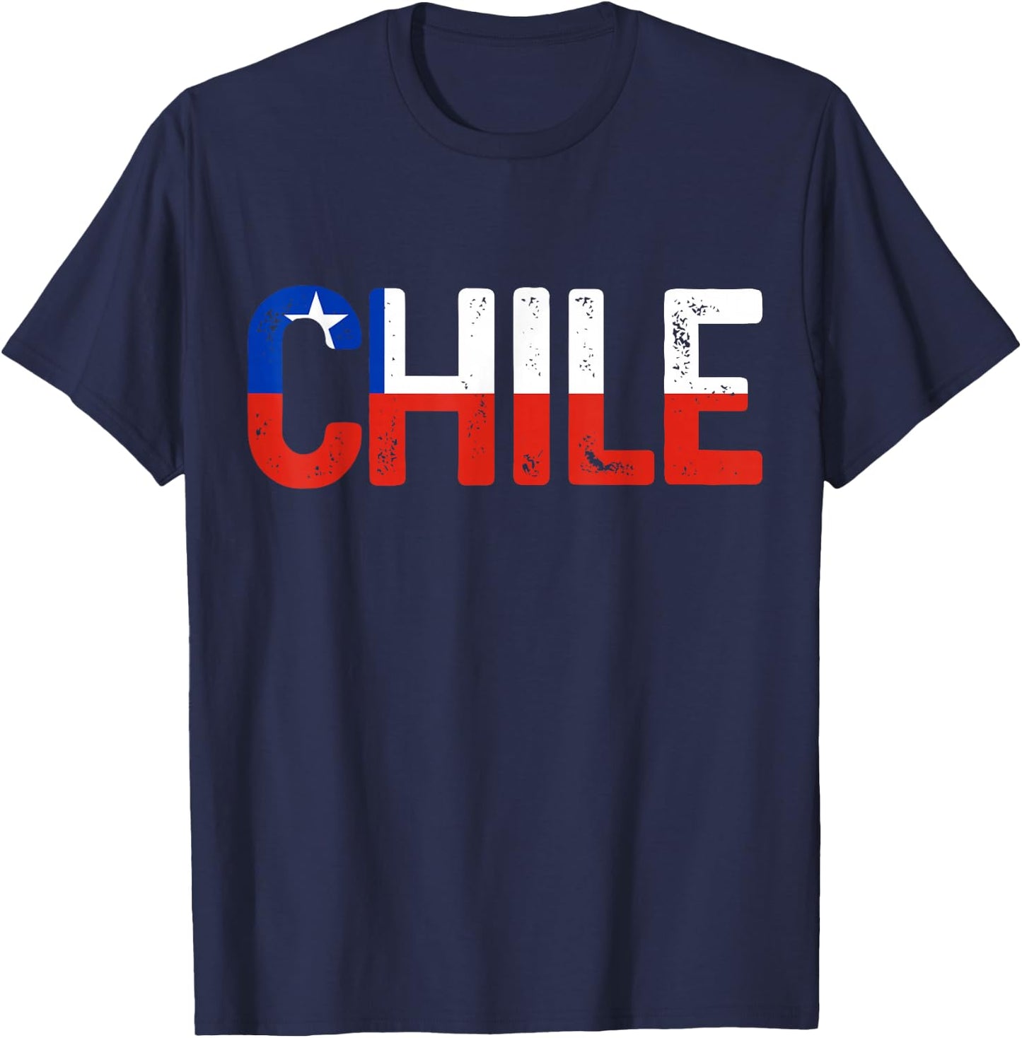 Chile Flag T-Shirt - T-Shirt | Navy