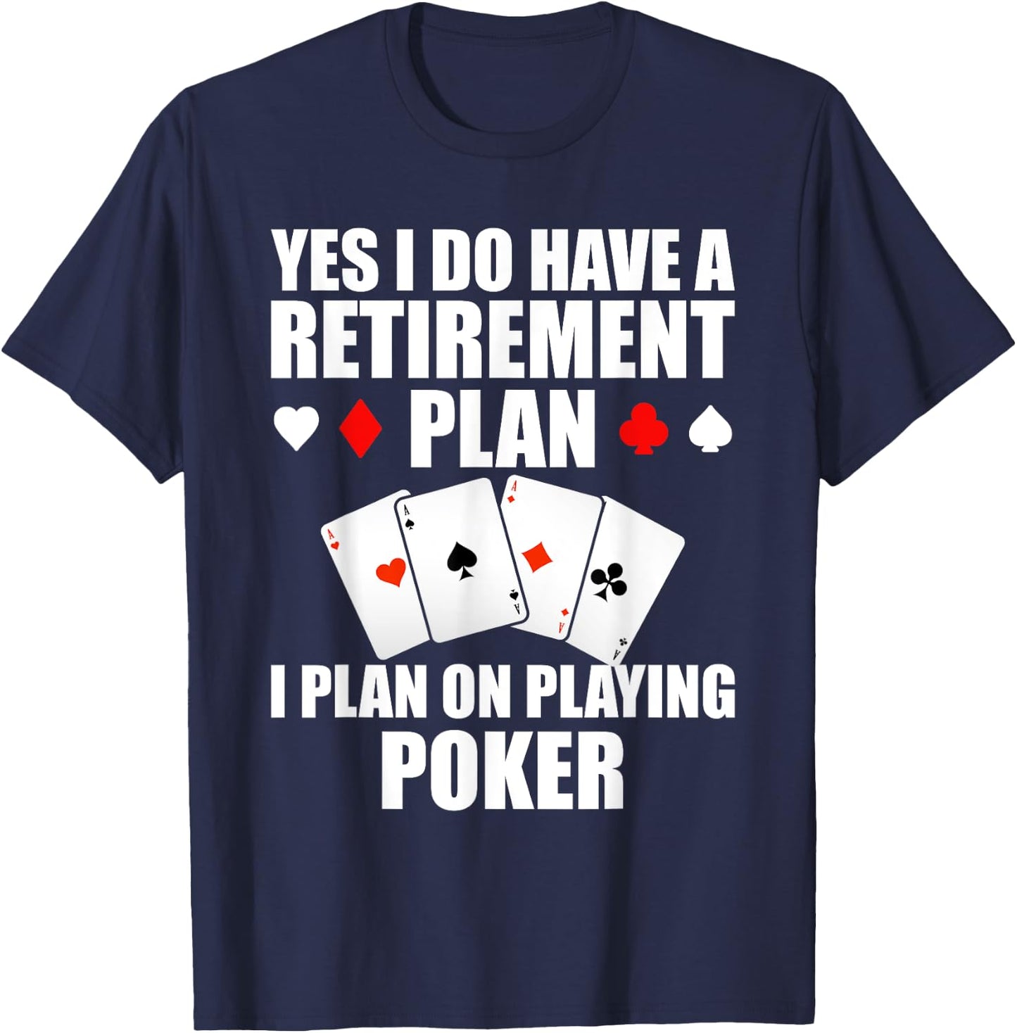Funny Poker Design Women Poker Player Casino Gambler T-Shirt - T-Shirt | Navy
