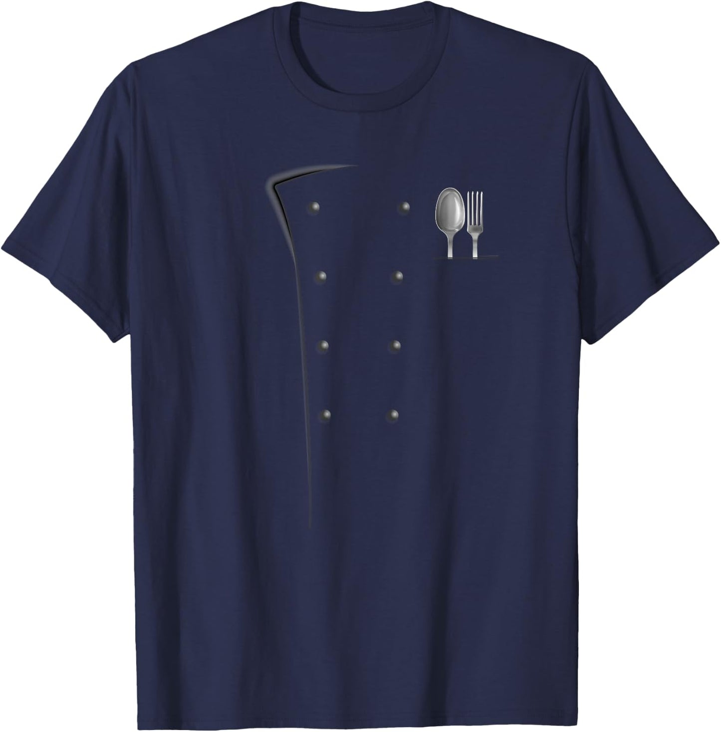 Chef Coat Uniform Jacket Culinary Cooking Lovers Cook Chief T-Shirt - T-Shirt | Navy