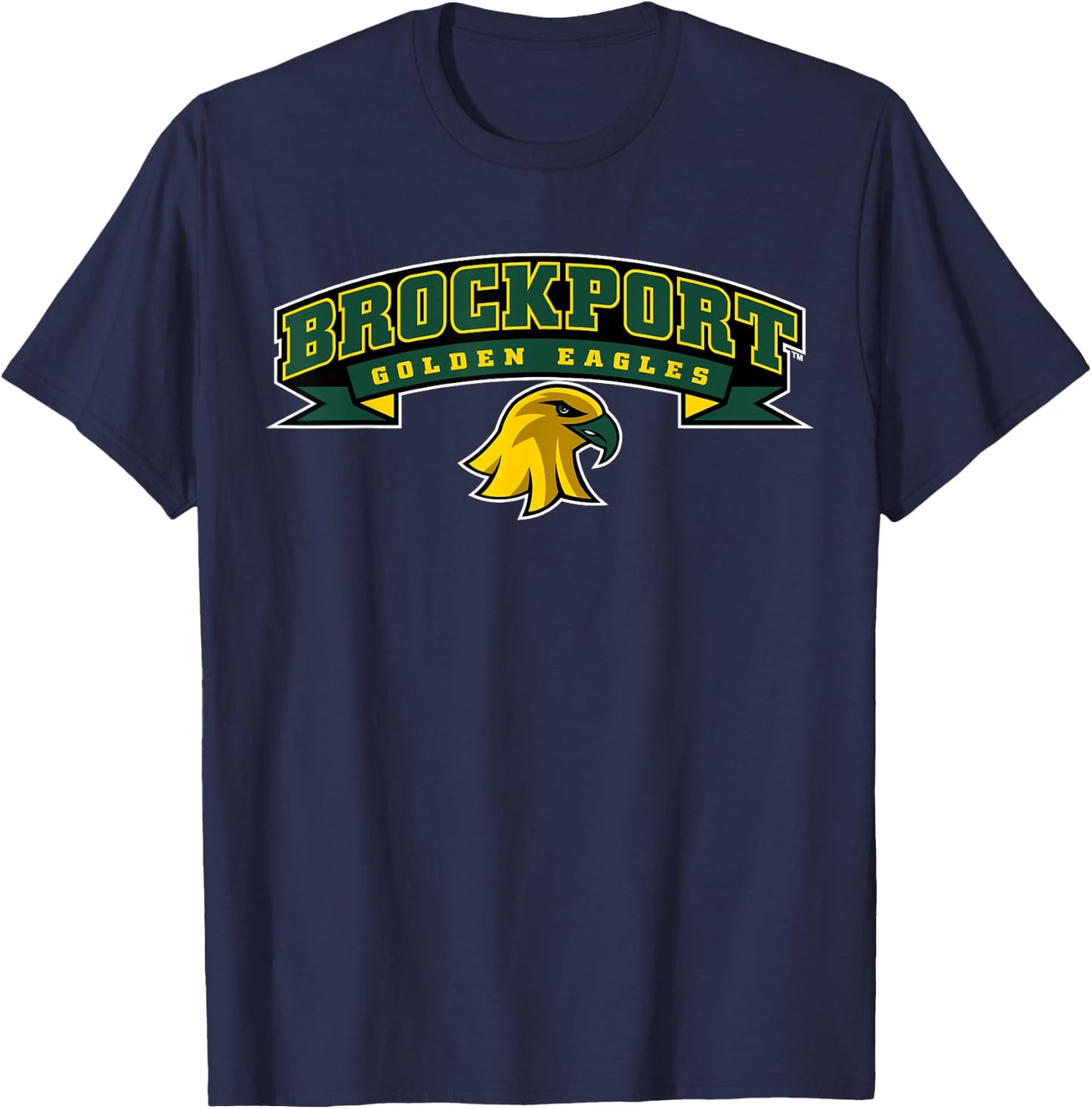 SUNY Brockport Golden Eagles Banner Logo T-Shirt - T-Shirt | Navy