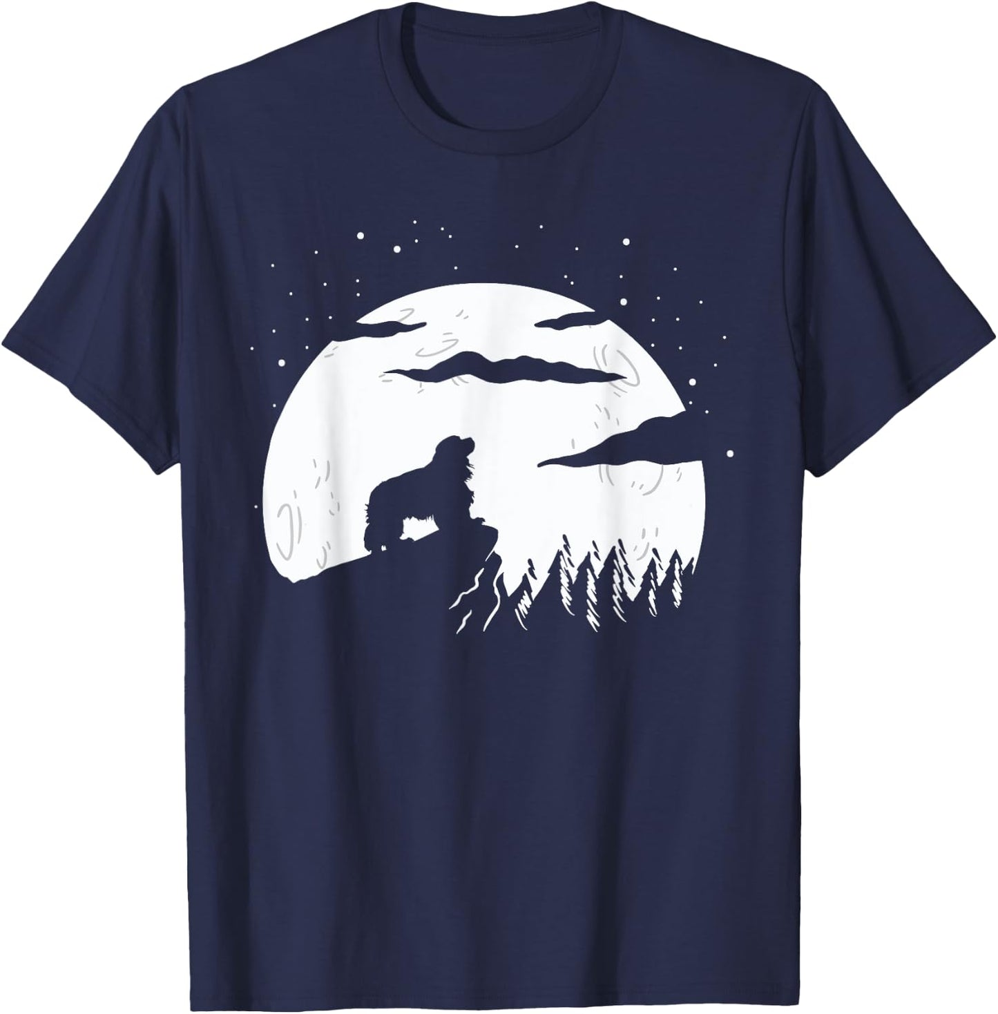 Cavalier King Charles Spaniel and Mountain T-Shirt - T-Shirt | Navy