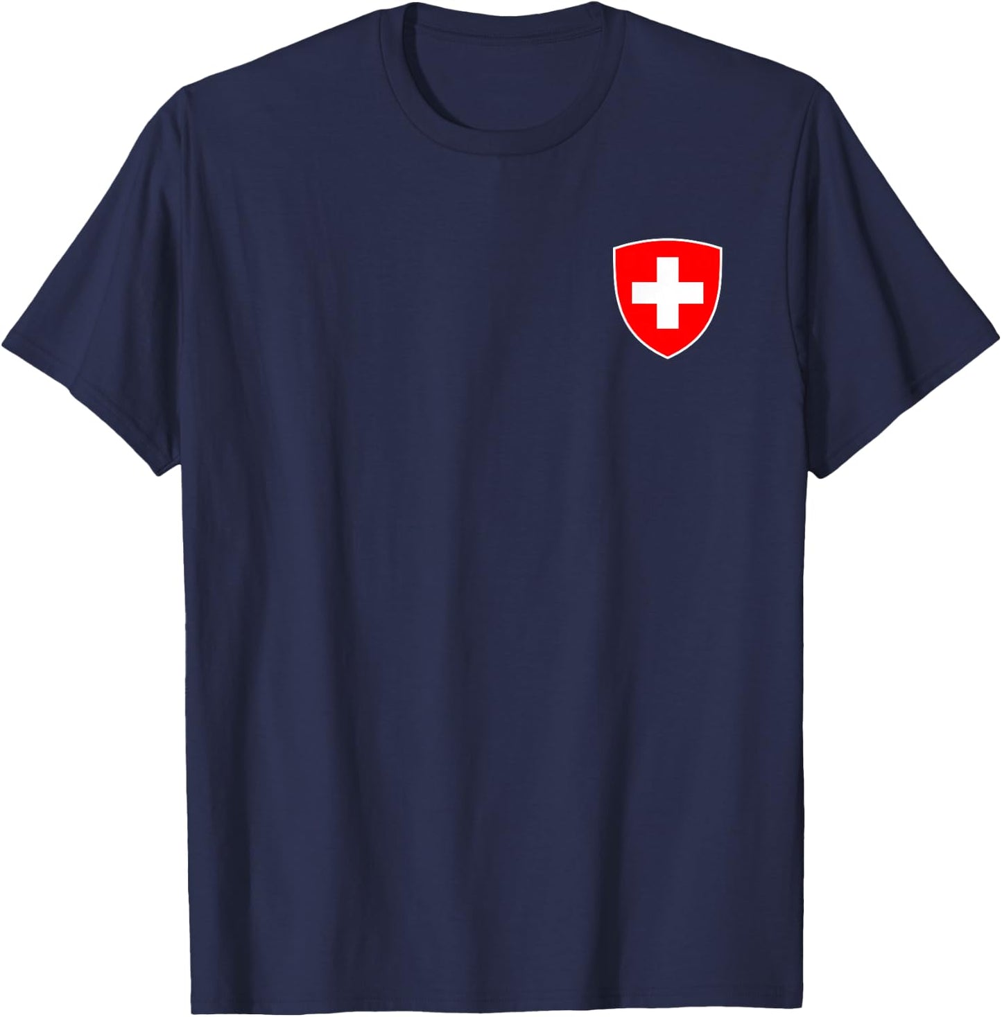 Switzerland Flag Suisse Swiss Coat of Arms T-Shirt - T-Shirt | Navy