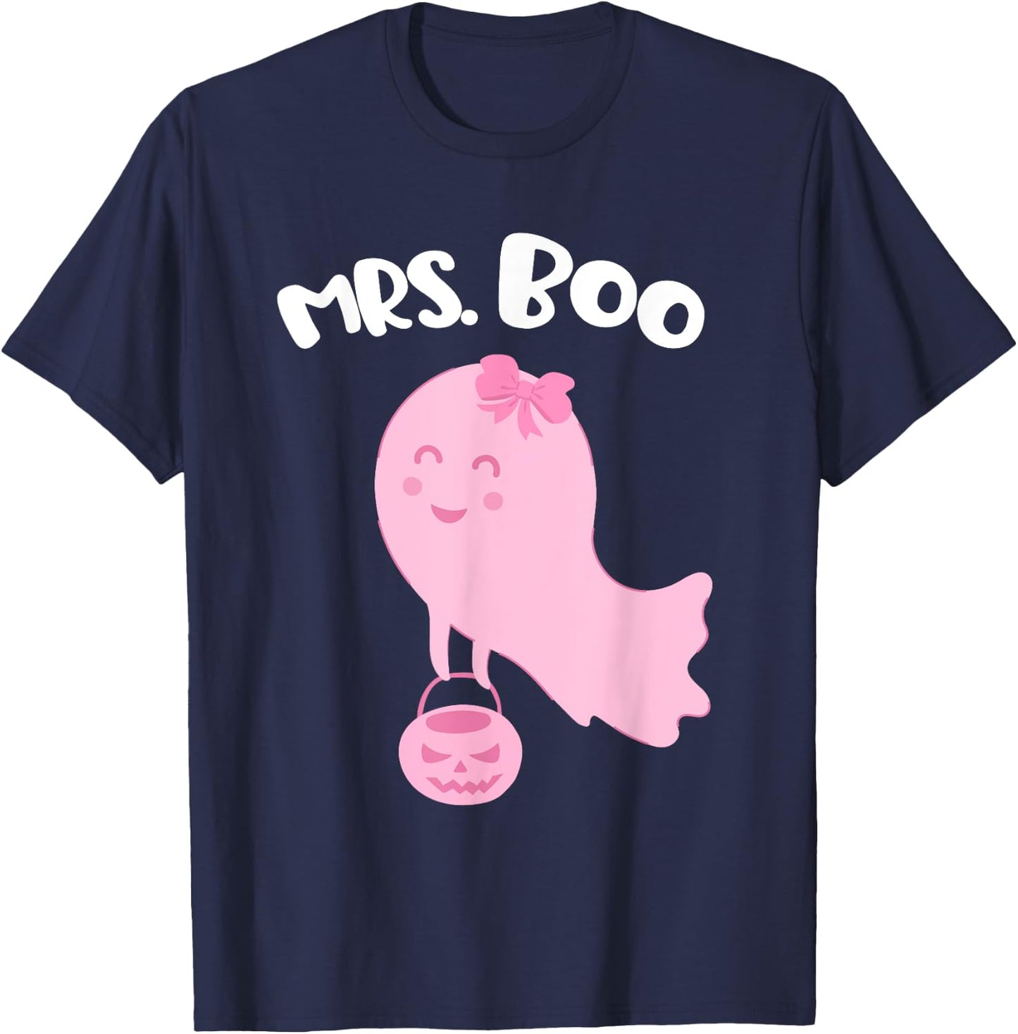 Costume for Couples Mrs BOO and Mr Boo Matching Halloween T-Shirt - T-Shirt | Navy