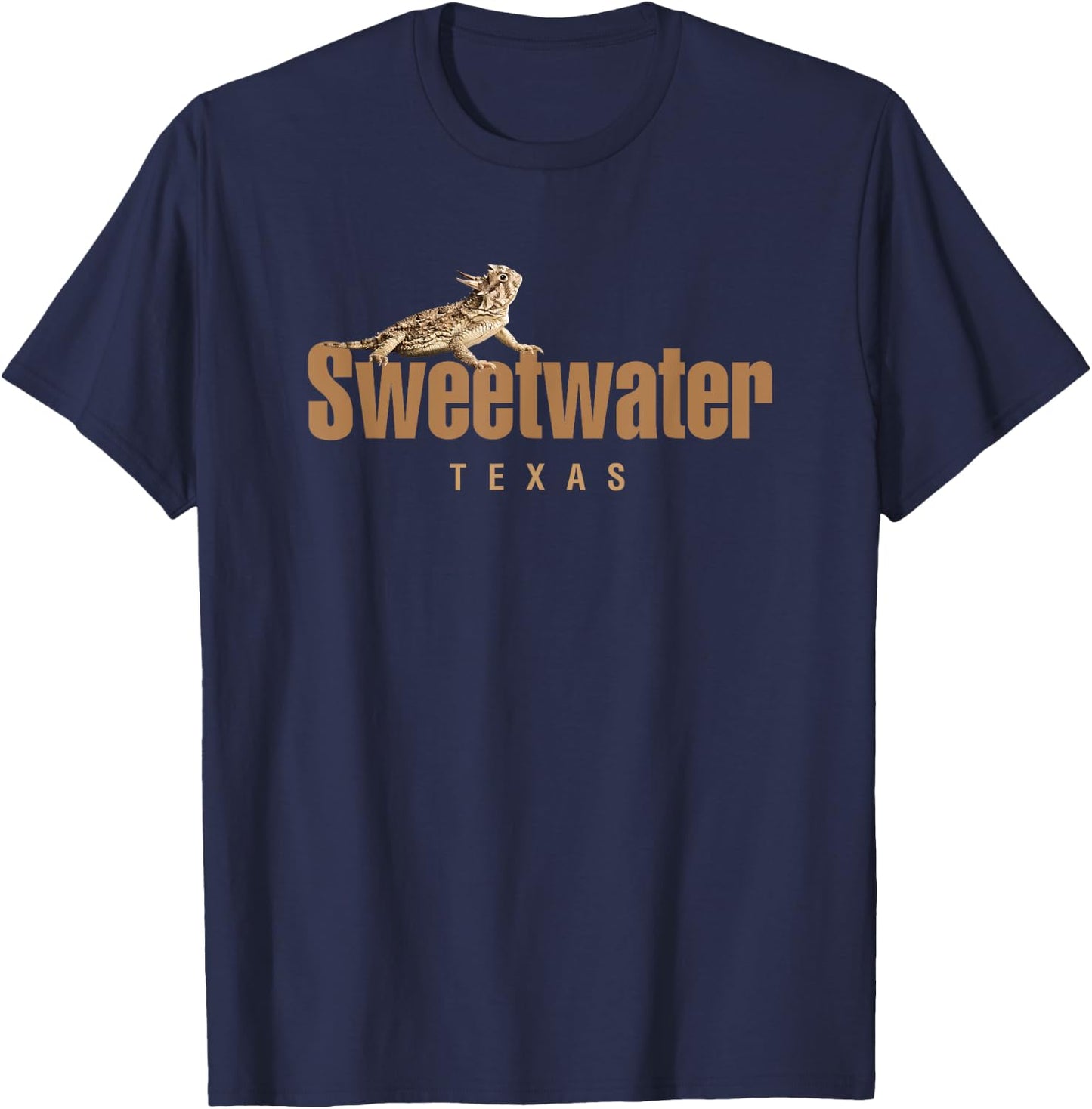 Sweetwater Texas Horned Toad Design T-Shirt - T-Shirt | Navy