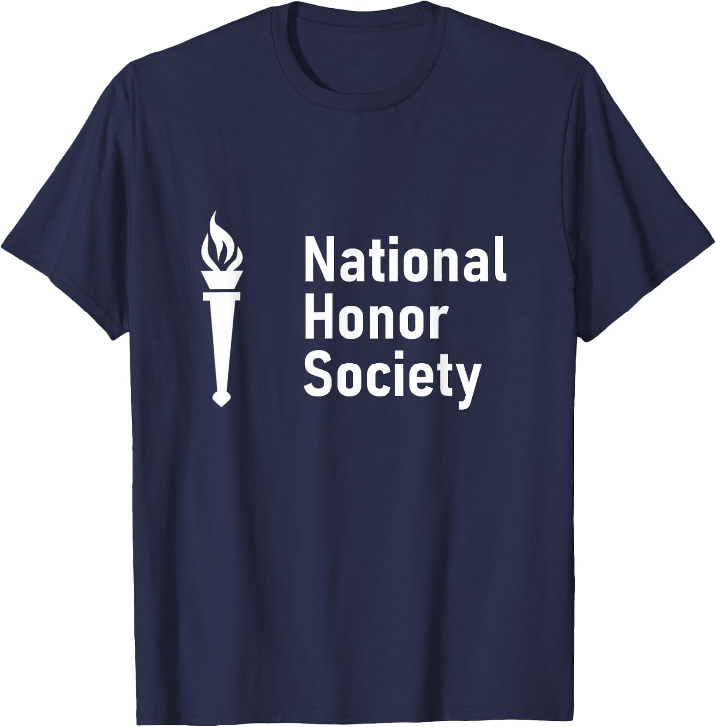 National Honor Society Scholastic Torch Logo T-Shirt - T-Shirt | Navy