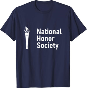 National Honor Society Scholastic Torch Logo T-Shirt - T-Shirt | Navy