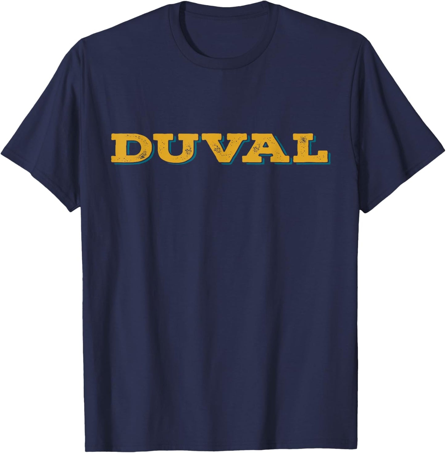 Vintage Duval County 904 Spirit: Teal & Gold Jacksonville T-Shirt - T-Shirt | Navy