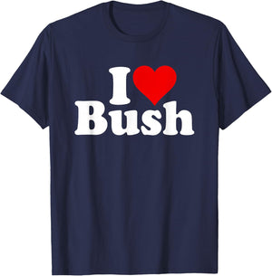 I Love Heart Bush T-Shirt - T-Shirt | Navy