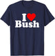 I Love Heart Bush T-Shirt - T-Shirt | Navy