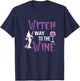 Funny Halloween Witch Way To The Wine Halloween Witch lover T-Shirt - T-Shirt | Navy