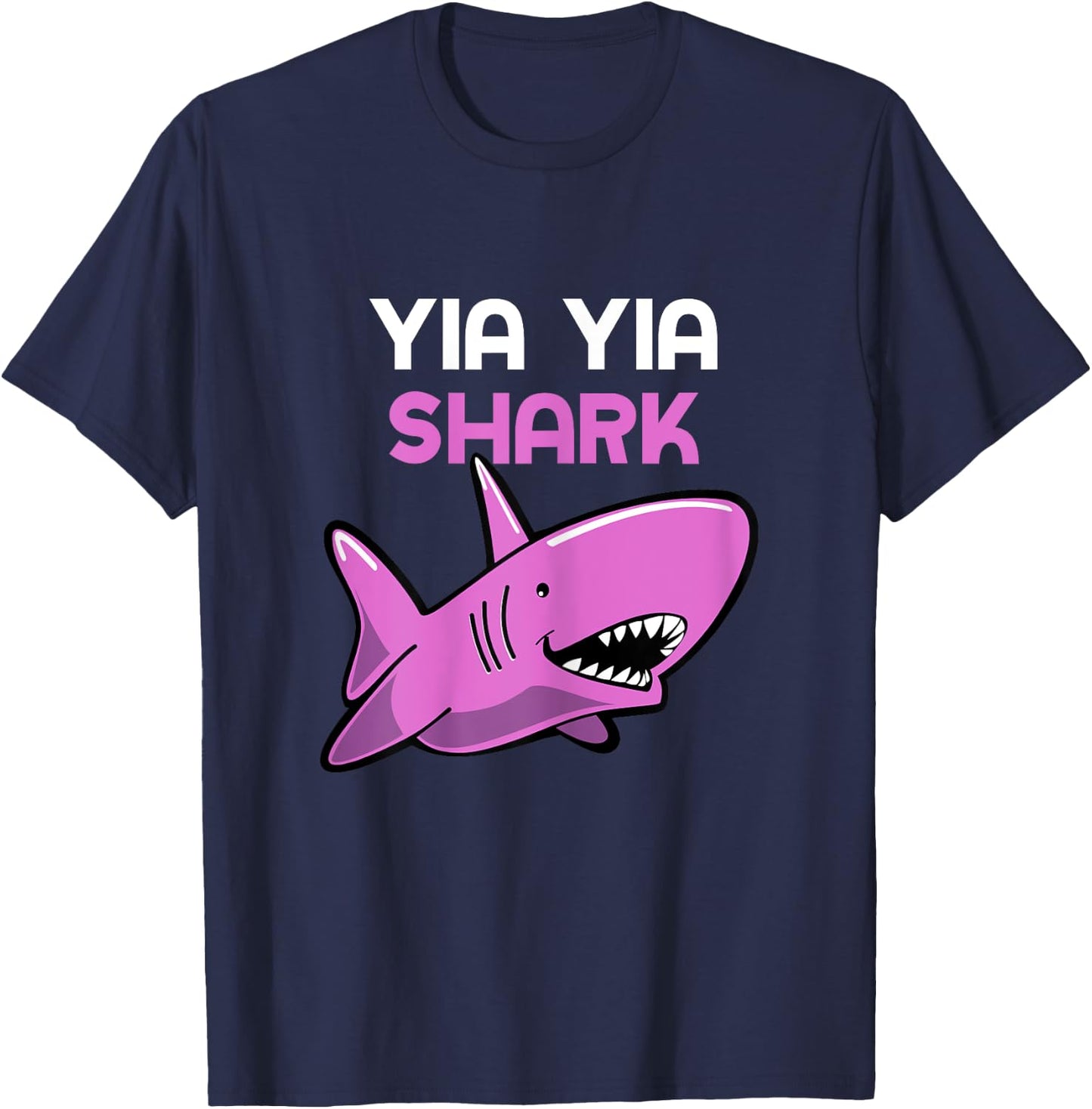 YiaYia Shark Funny Family Yia-Yia T-Shirt - T-Shirt | Navy