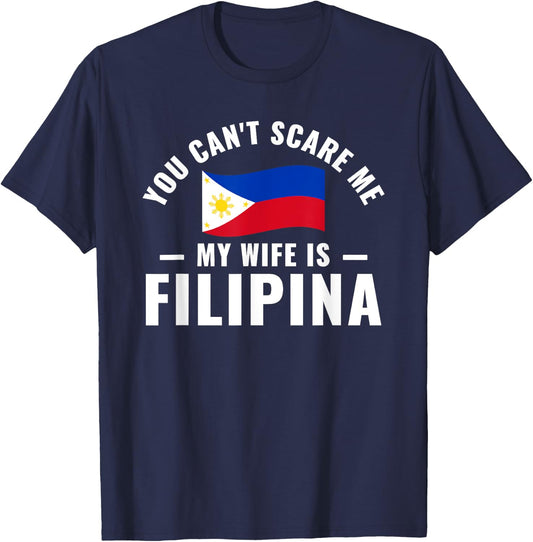 Filipino American My Wife Is A Filipina Philippines T-Shirt - T-Shirt | Navy