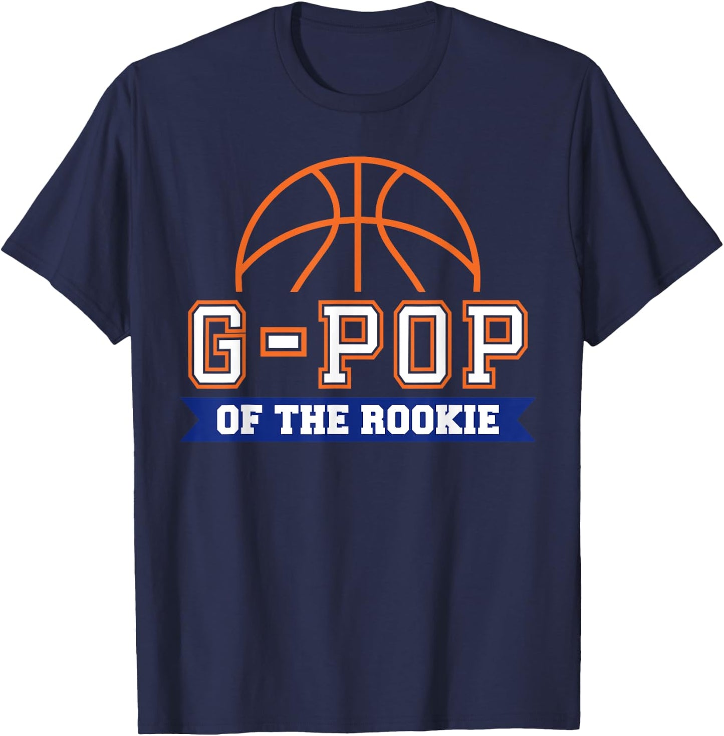G-Pop of Rookie 1st Birthday Basketball Theme Matching Party T-Shirt - T-Shirt | Navy