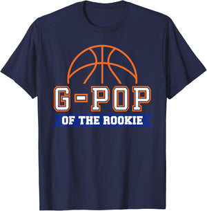 G-Pop of Rookie 1st Birthday Basketball Theme Matching Party T-Shirt - T-Shirt | Navy