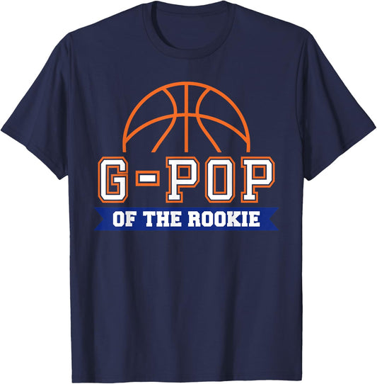 G-Pop of Rookie 1st Birthday Basketball Theme Matching Party T-Shirt - T-Shirt | Navy