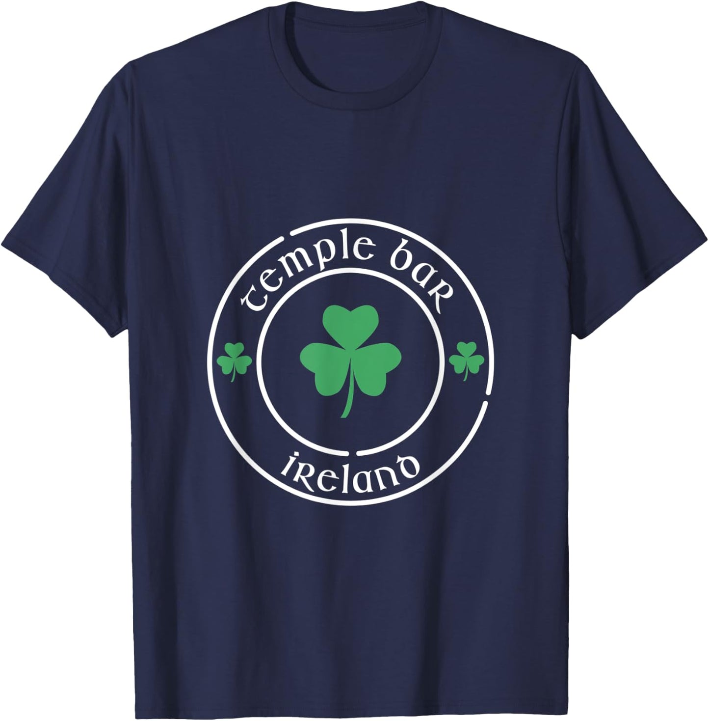 Temple Bar Dublin Ireland Shamrock Souvenir T-Shirt - T-Shirt | Navy