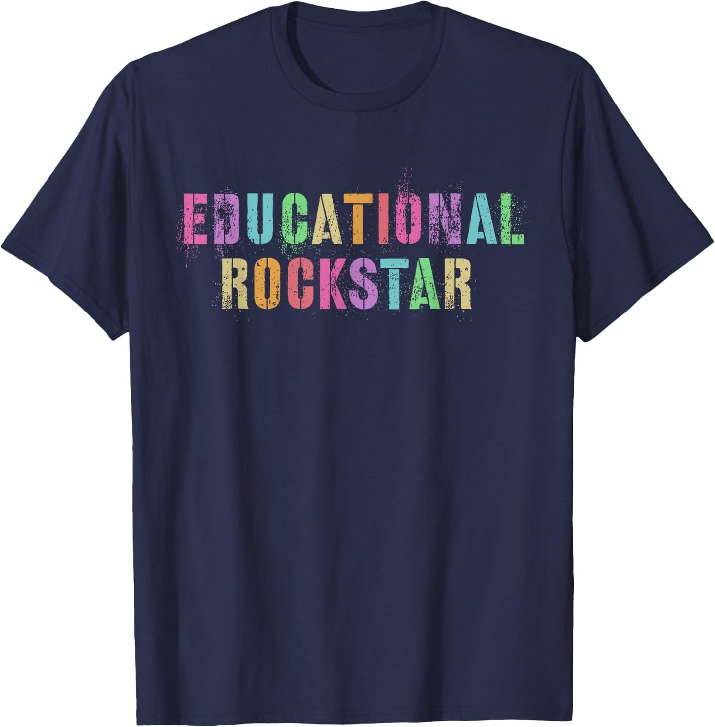 I Prefer Term EDUCATIONAL ROCKSTAR Teacher Principal Team Men Women Kids T-Shirt - T-Shirt | Navy